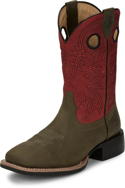 Justin Mens Shane Square Toe Boots