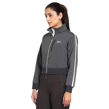 Equine Couture Ladies Cropped Jacket MD Charcoal