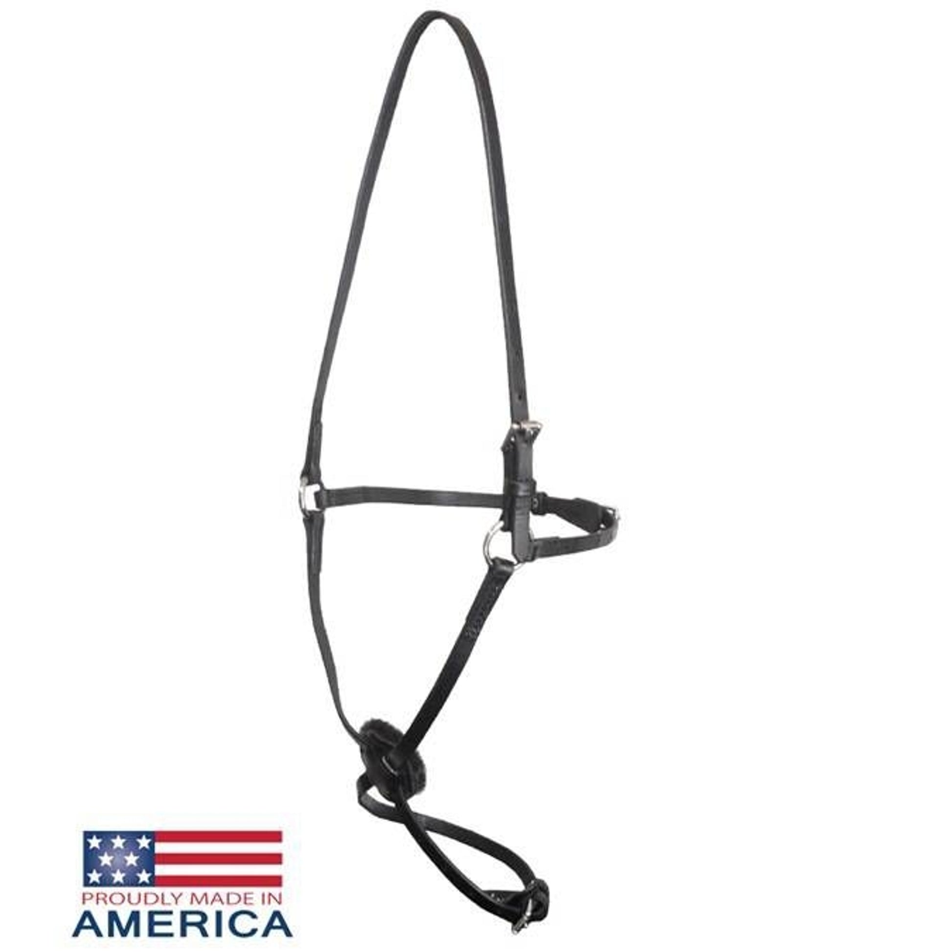 Featherweight Leather Figure 8 Race Halter Black