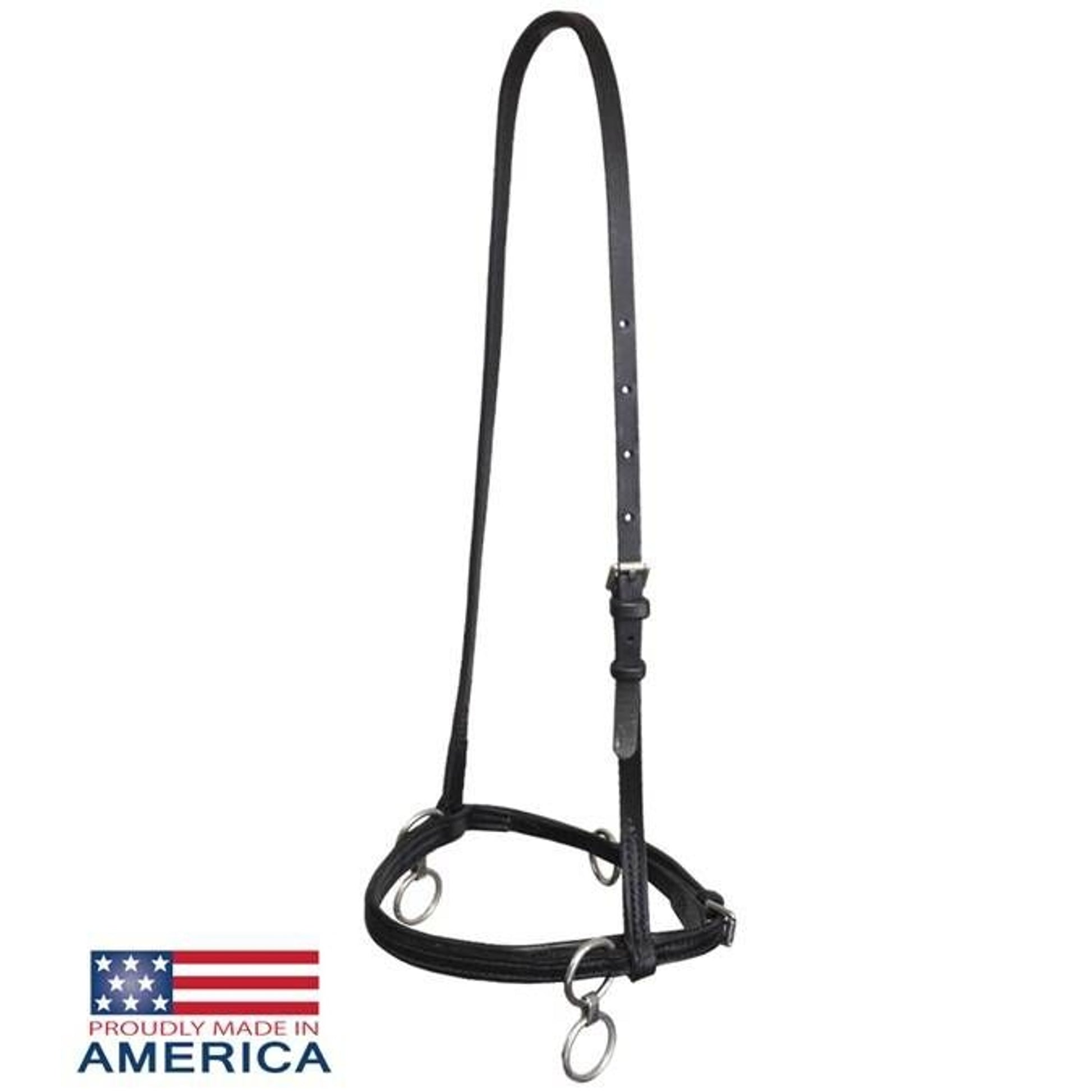 Featherweight Leather Tworing Race Halter Black