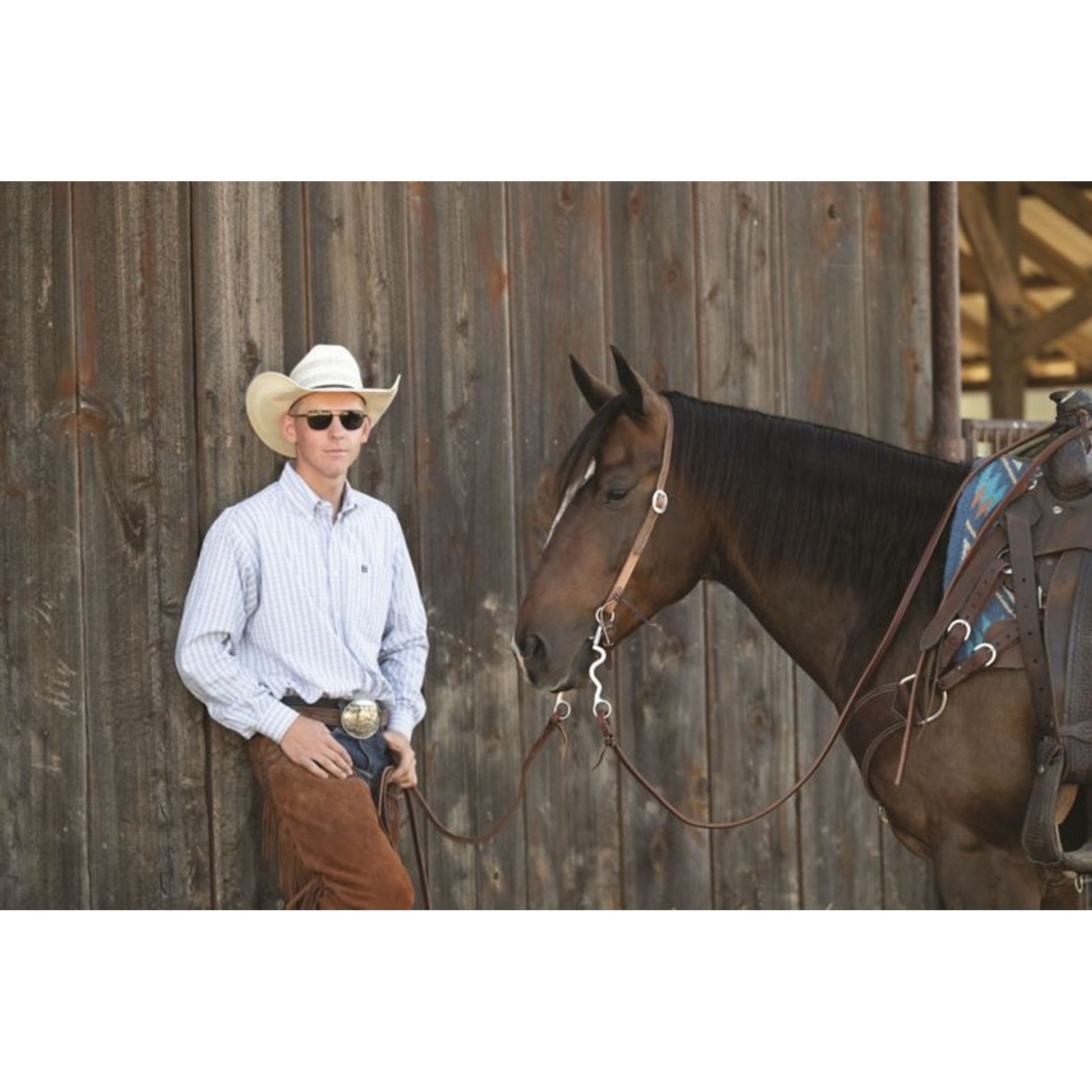 Weaver Rough Out Oiled Sliding Ear Headstall