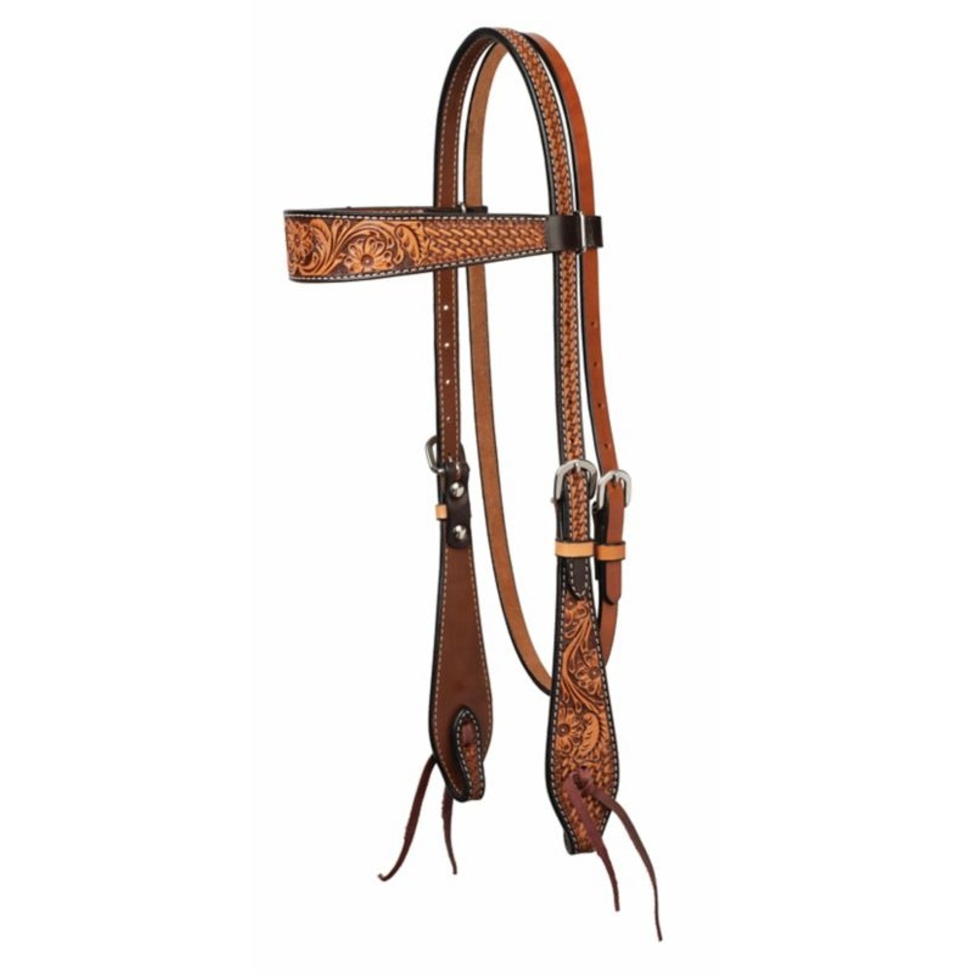 Weaver Floral Tooled Brow Band