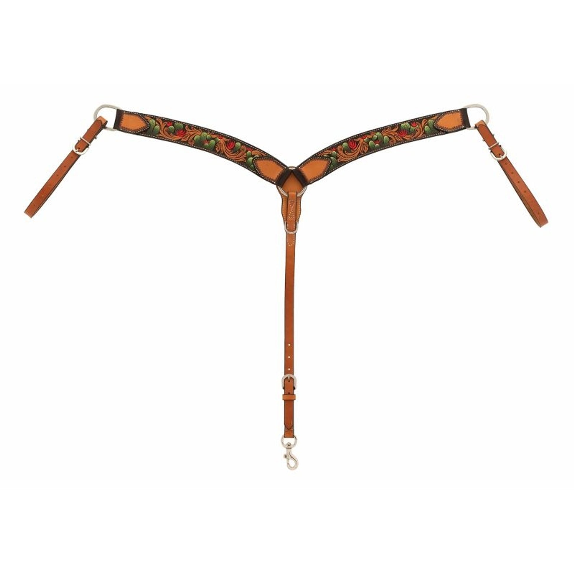 Weaver Cactus Tooled Contour Breast Collar