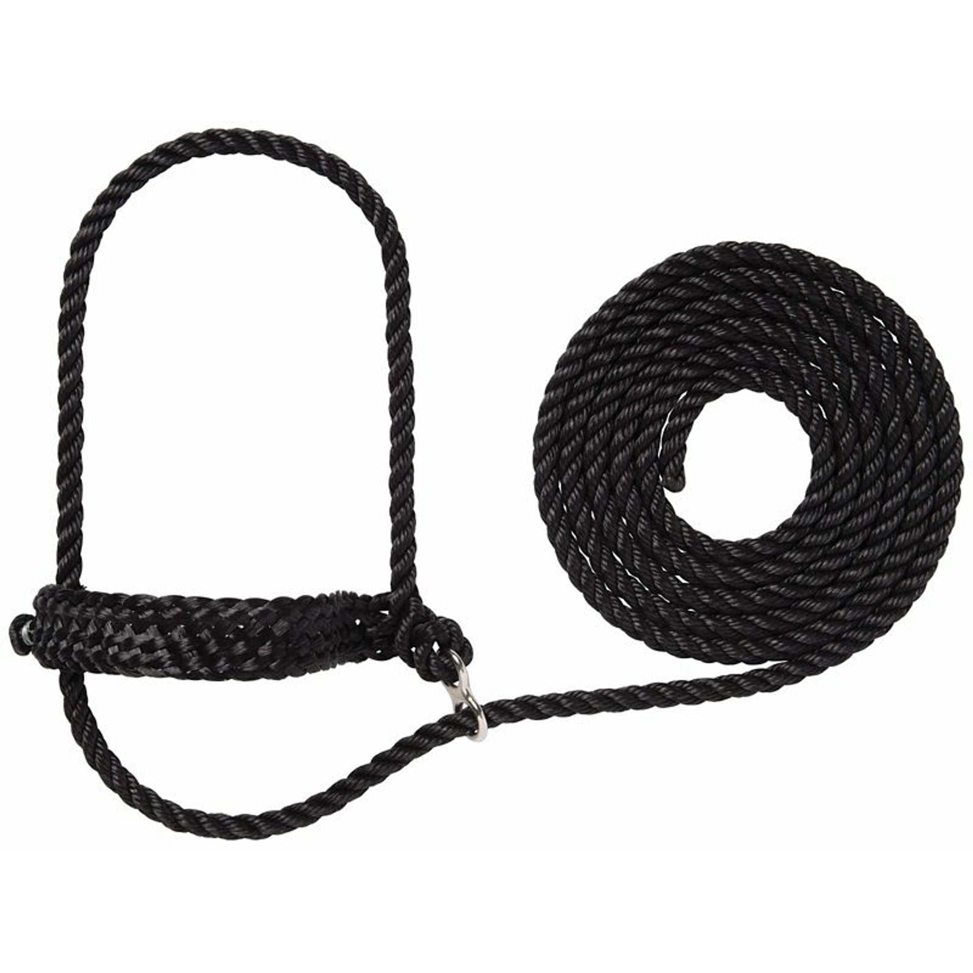 Flat Braid Cattle Halter Black