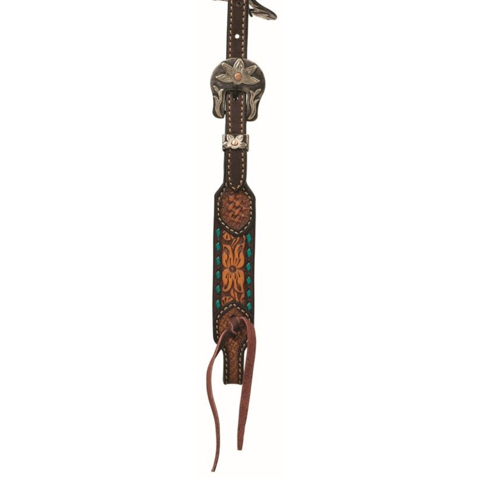 Floral Buckstitch B/Band Headstall