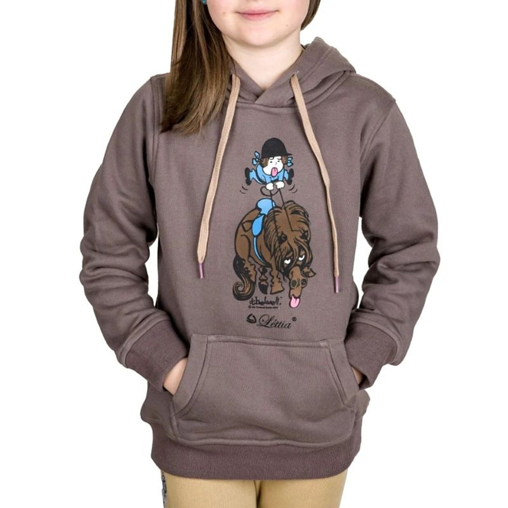 Thelwell Childrens Tongue Hoodie Gray Small