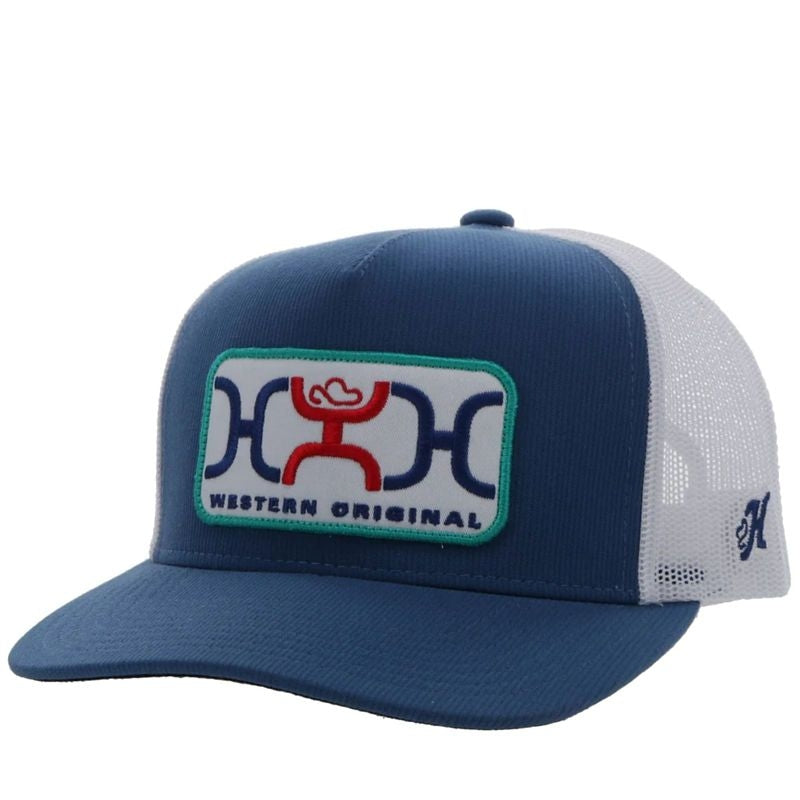 Hooey Loop 5 Panel Trucker Hat Blue/White