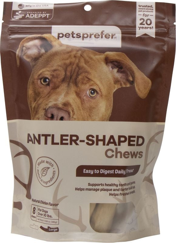 Petsprefer Antler Shaped Treats Large Dogs 8 Pack