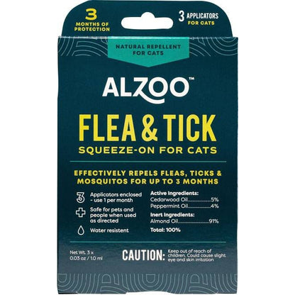 Alzoo Plant Based Flea Tick Squeeze On Dogs 3pk