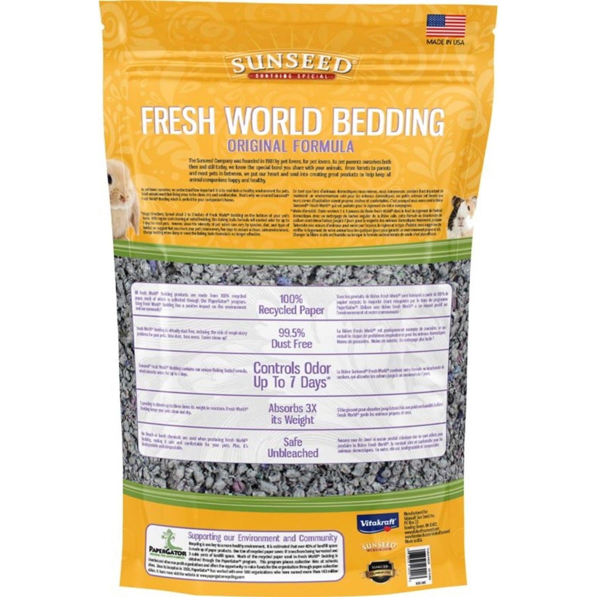 Sunseed Fresh World Bedding 975 Cubic Inch Purple