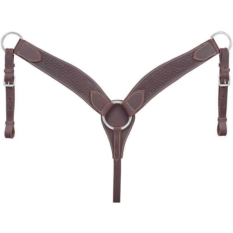 Royal King HLeather Basket Tooled Breastcollar