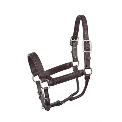 Perris Buckstitch Leather Halter