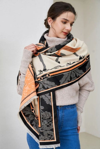 AWST Baroque Horses Acrylic Cashmere Scarf