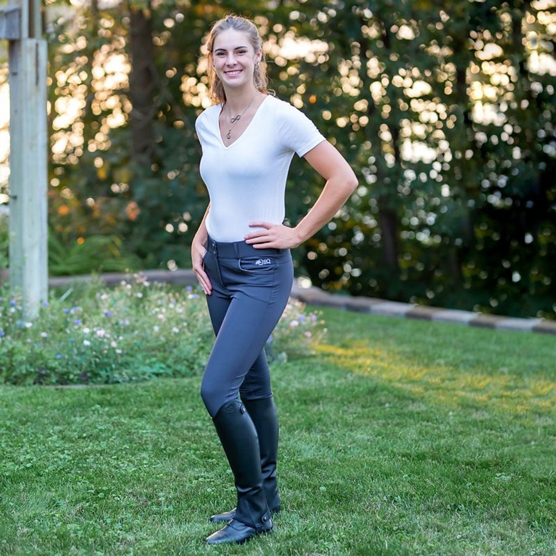 OEQ Kelly Mid-Rise Knee Patch Breech