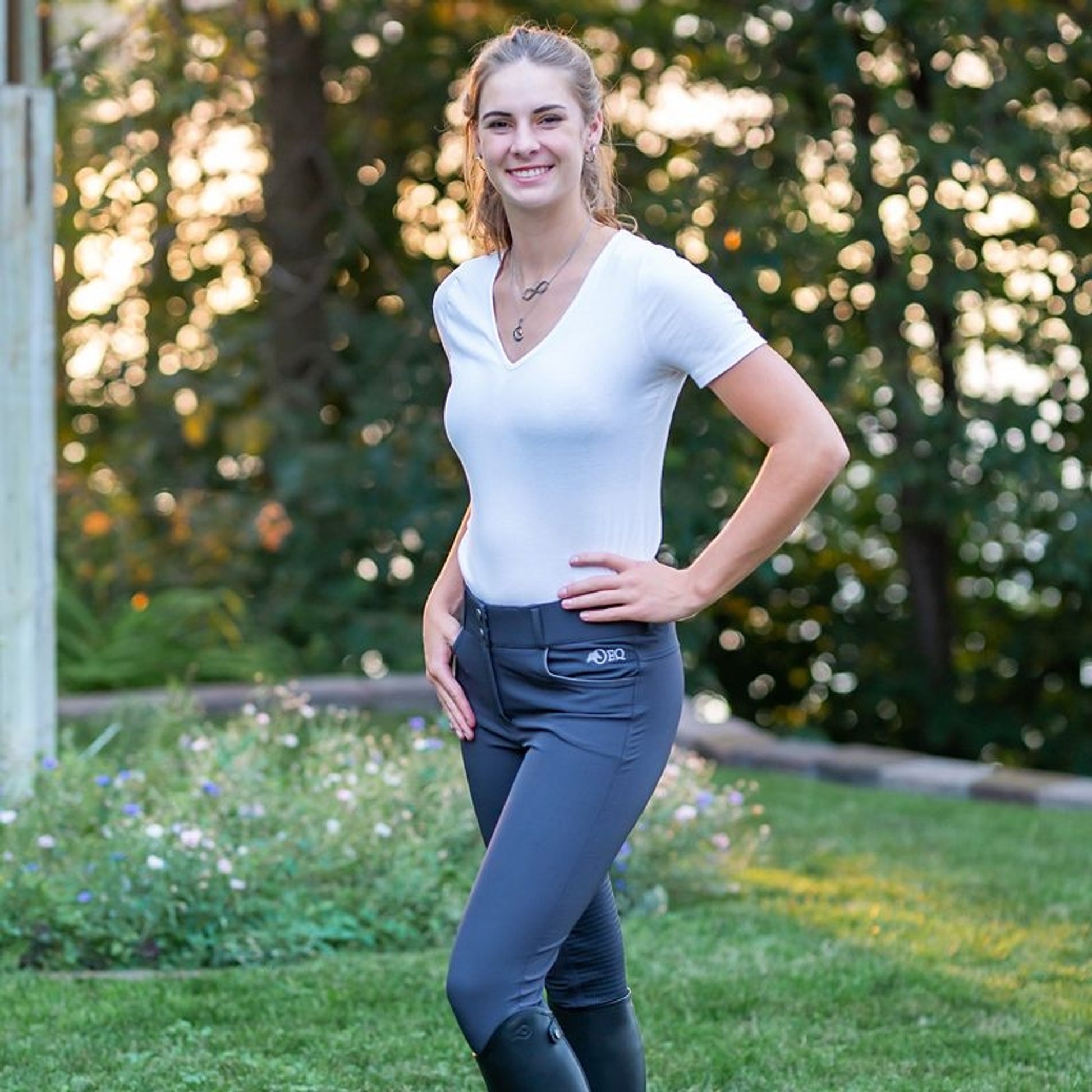 OEQ Kelly Mid-Rise Knee Patch Breech