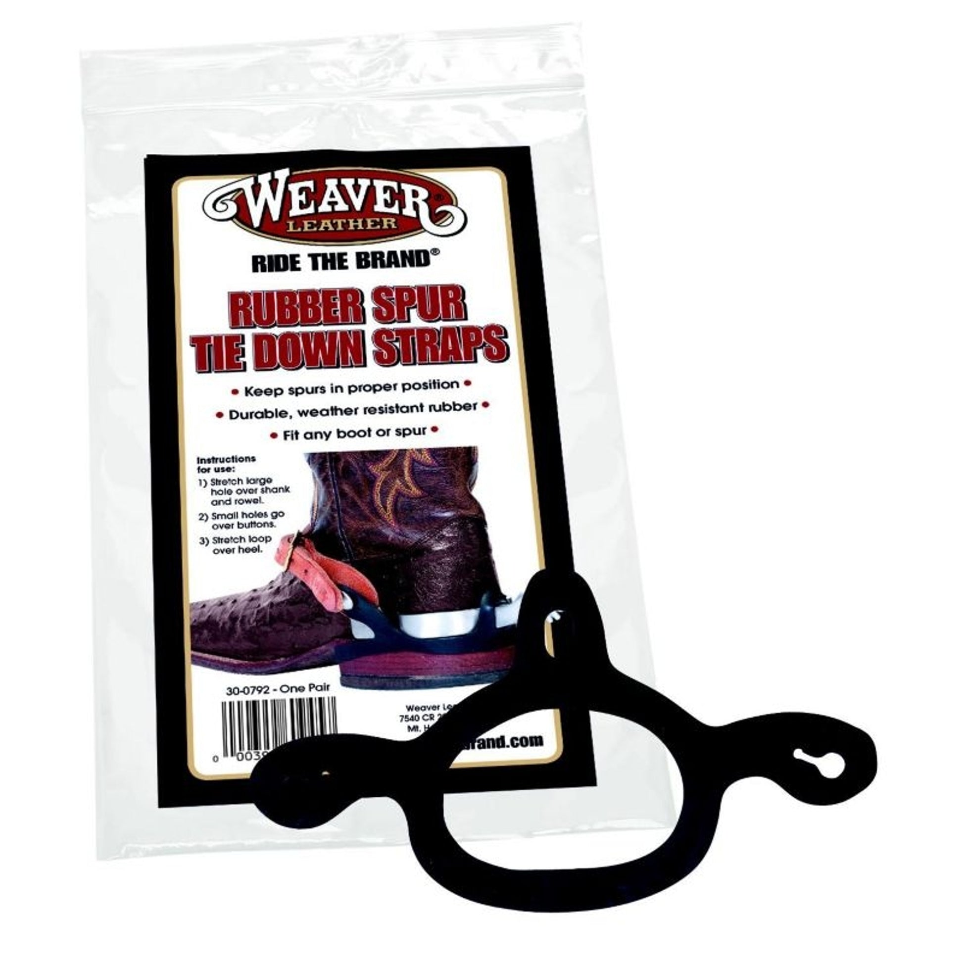 Weaver Rubber Spur Tie Down Straps