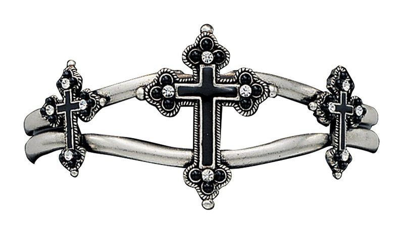 Montana Antiqued Trefoil Cross Cuff Bracelet