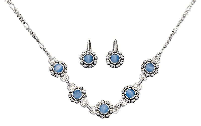 Montana Blue Flowers Jewelry Set