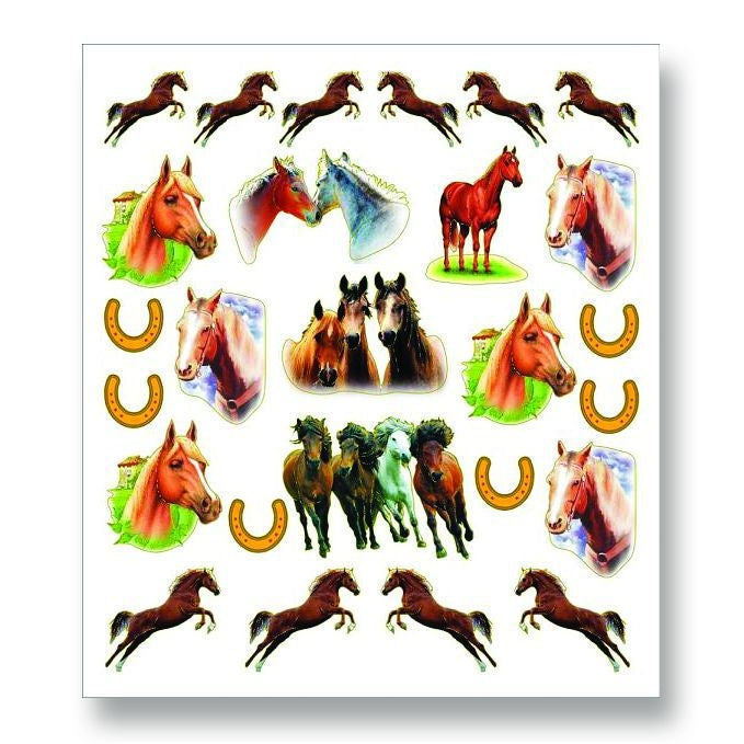 Leaping Pony/Herd Stickers Steel