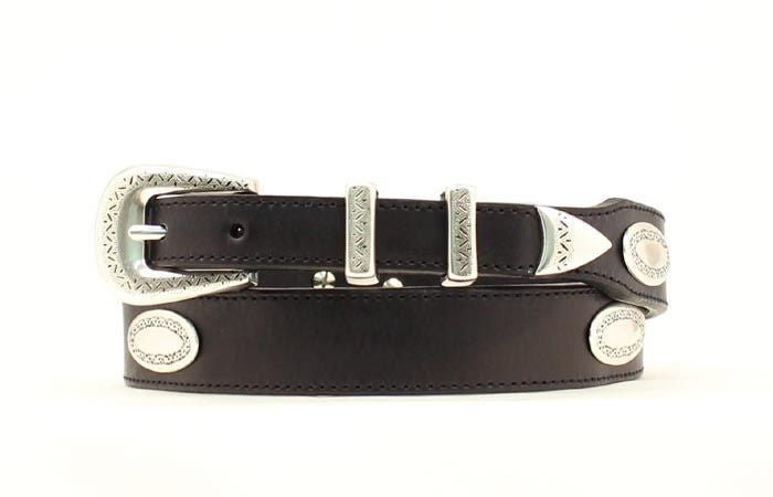Nocona Top Hand Tapered with Conchos Belt 28 Black
