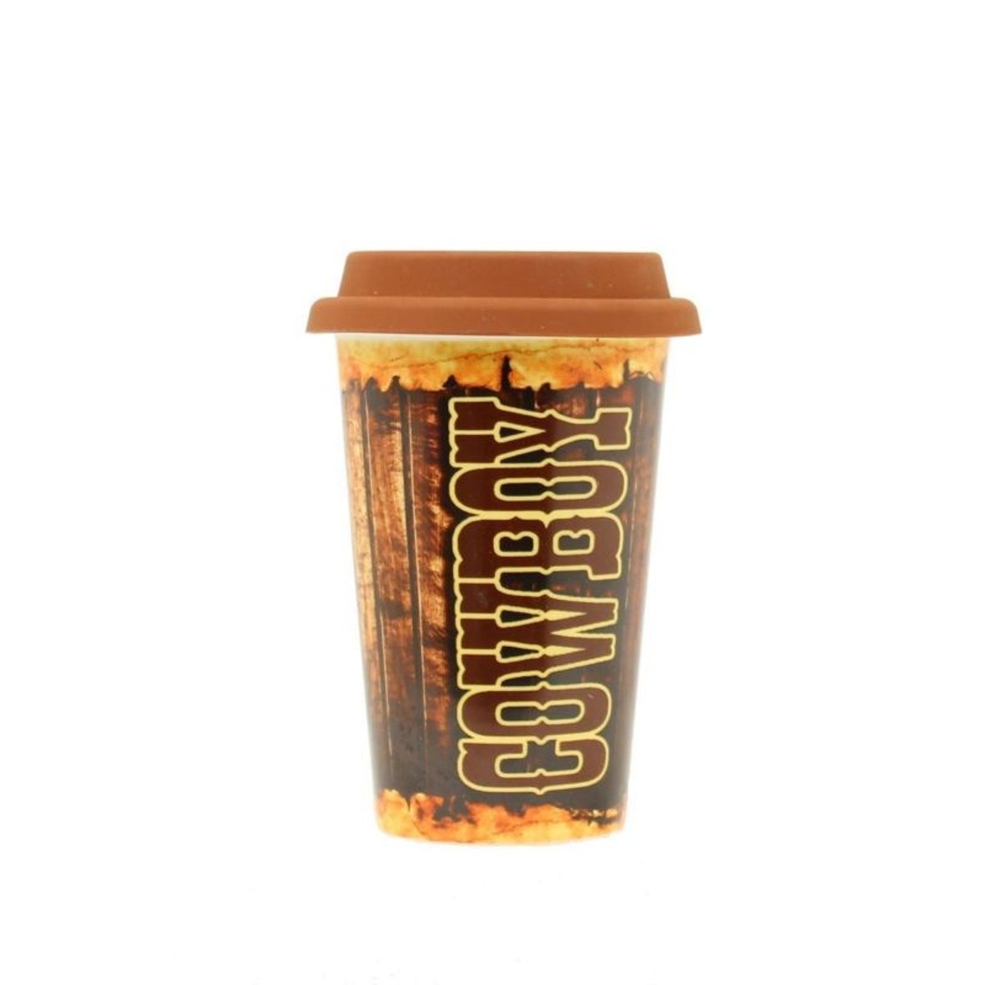 Western Moments Cowboy Ceramic Coffee Mug/LidBrn