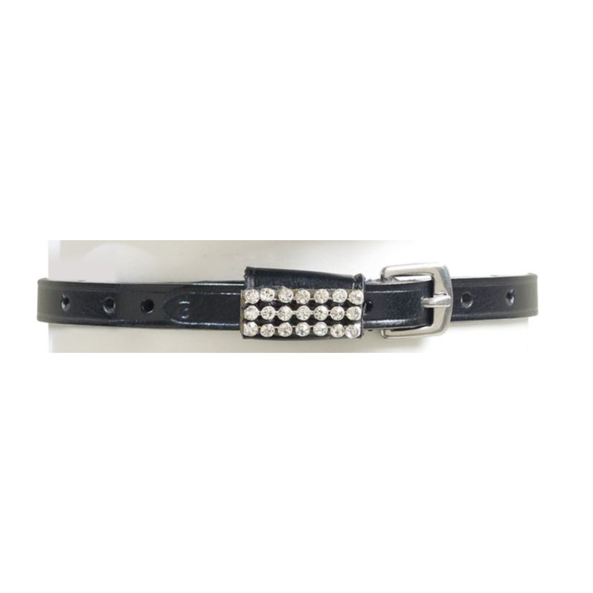 Ovation Jewel Spur Straps 19 Bk/Wh