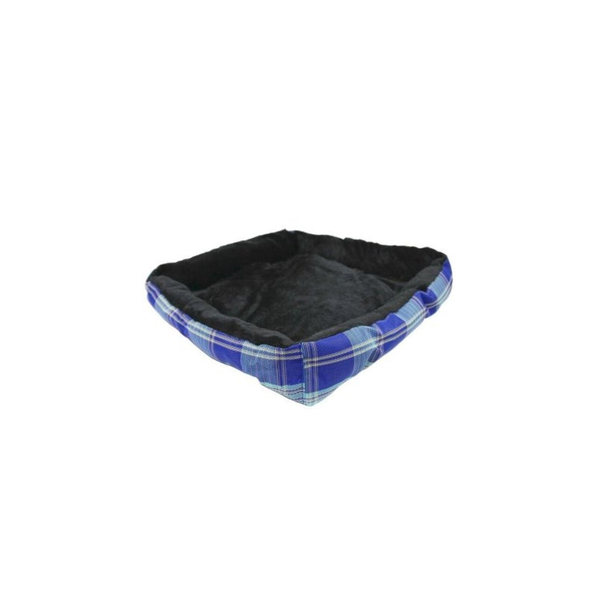 Kensington Black Ice Plaid Bolster Dog Bed