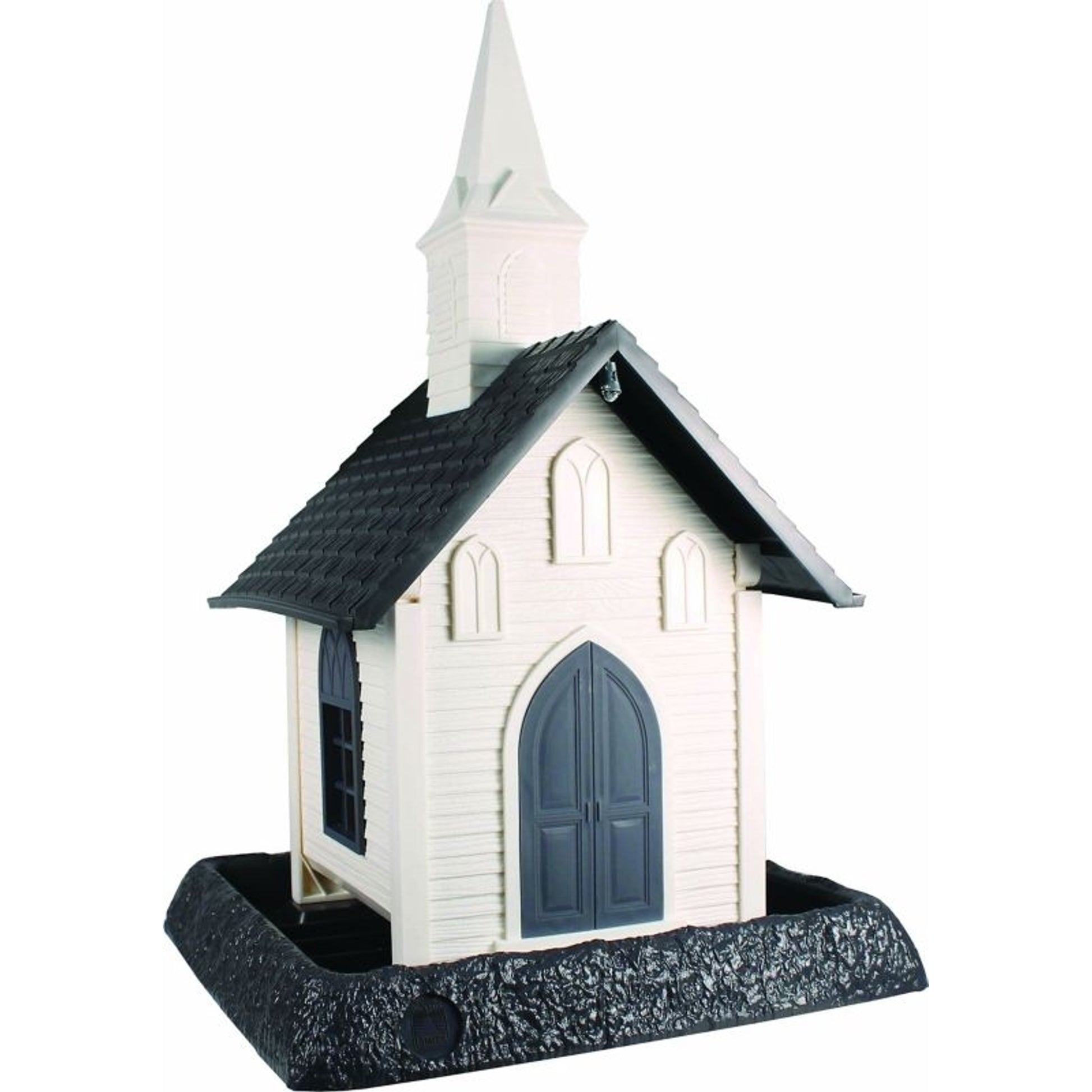 Village Collection Church Bird Feeder 5 Lb Wht/Gry