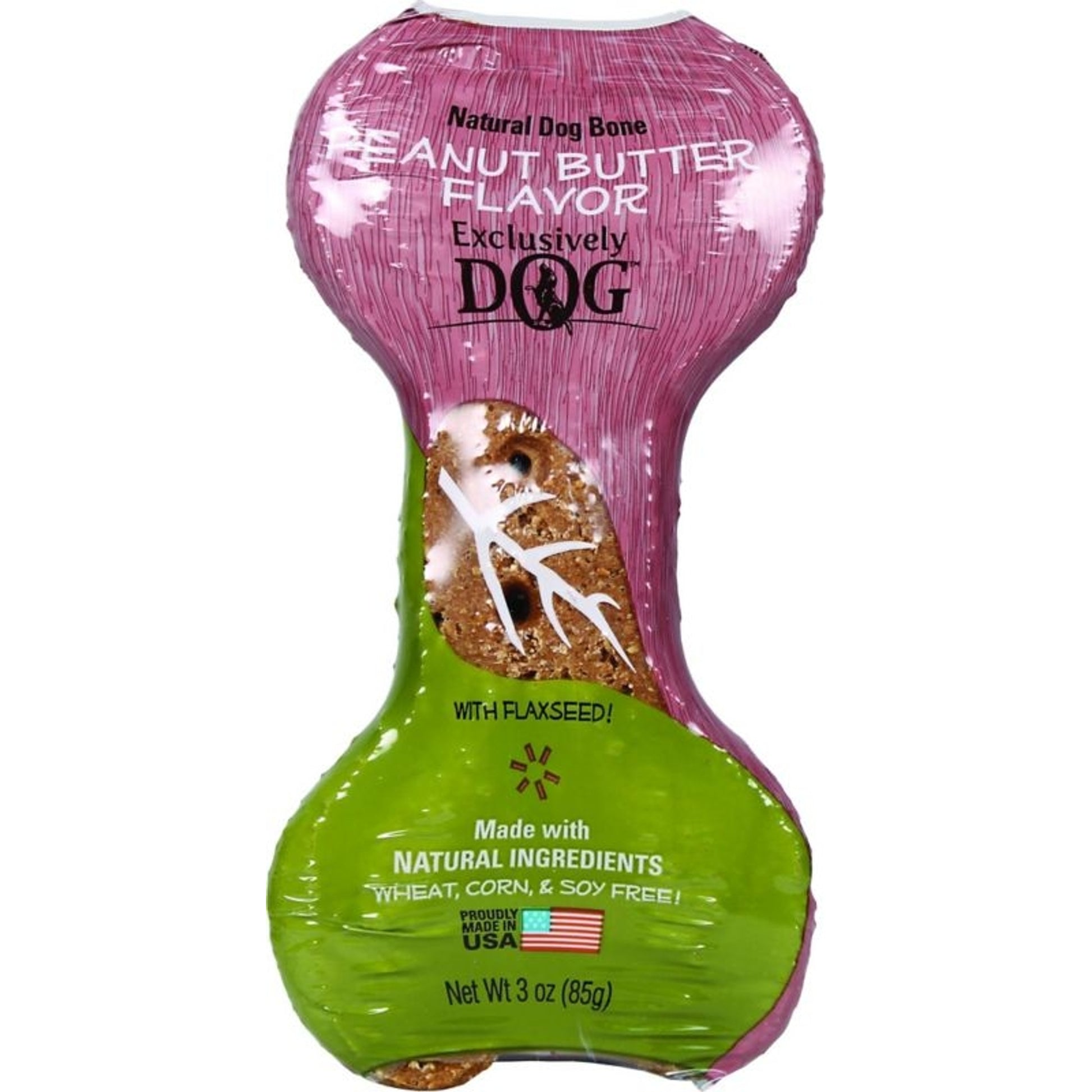 Exclusively Dog Natural Dog Bone 3oz Peanut Butter