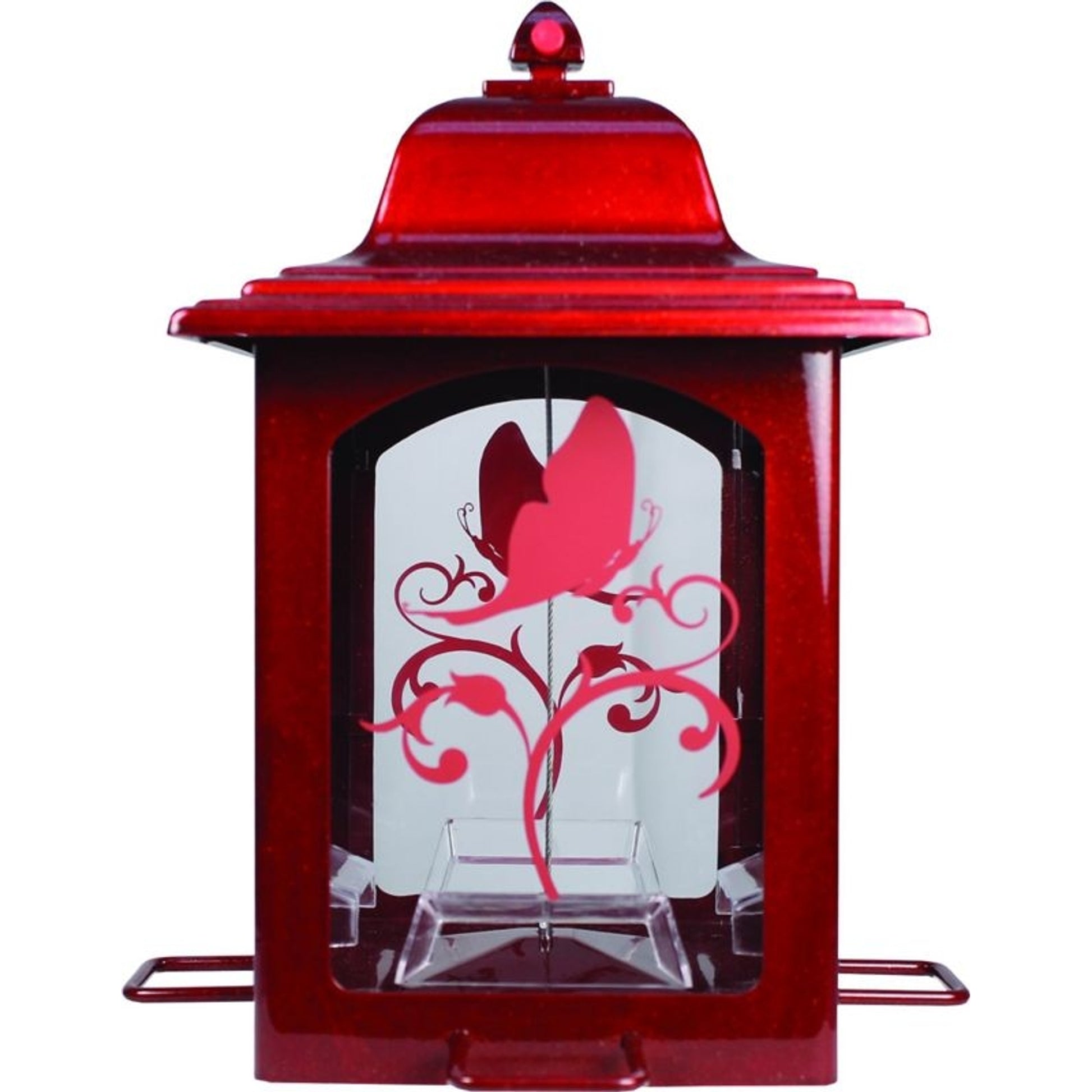 Lantern Bird Feeder 3 Lb Red