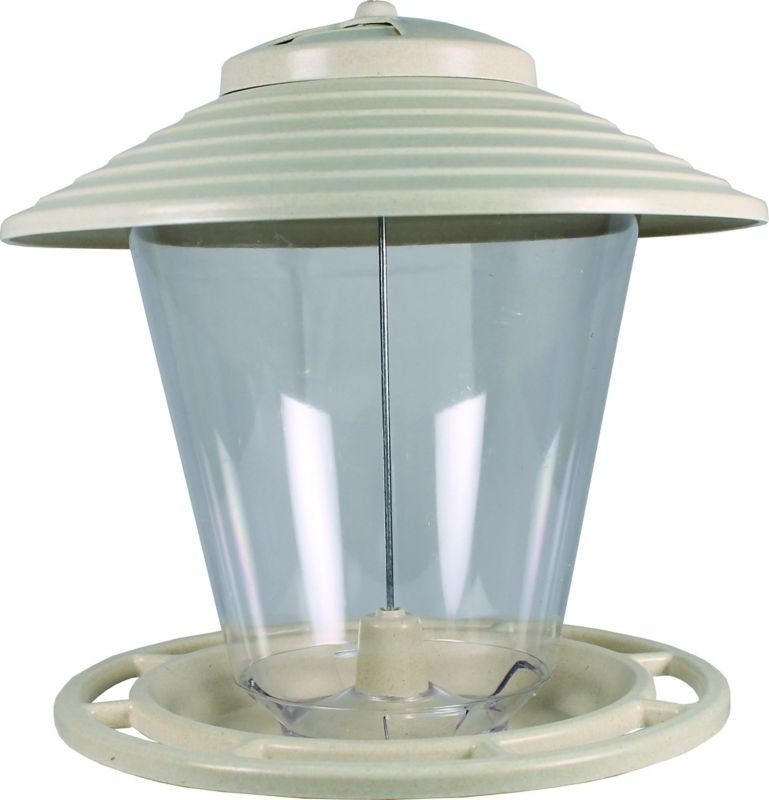 Audubon Premium Hopper Feeder 4Lb OffWhite/Clear