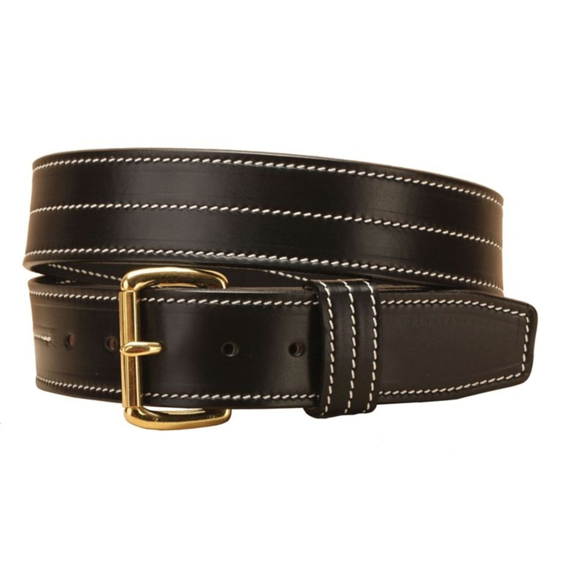 Tory Heavy Triple Stitching Leather Belt 28 Bk/Gry