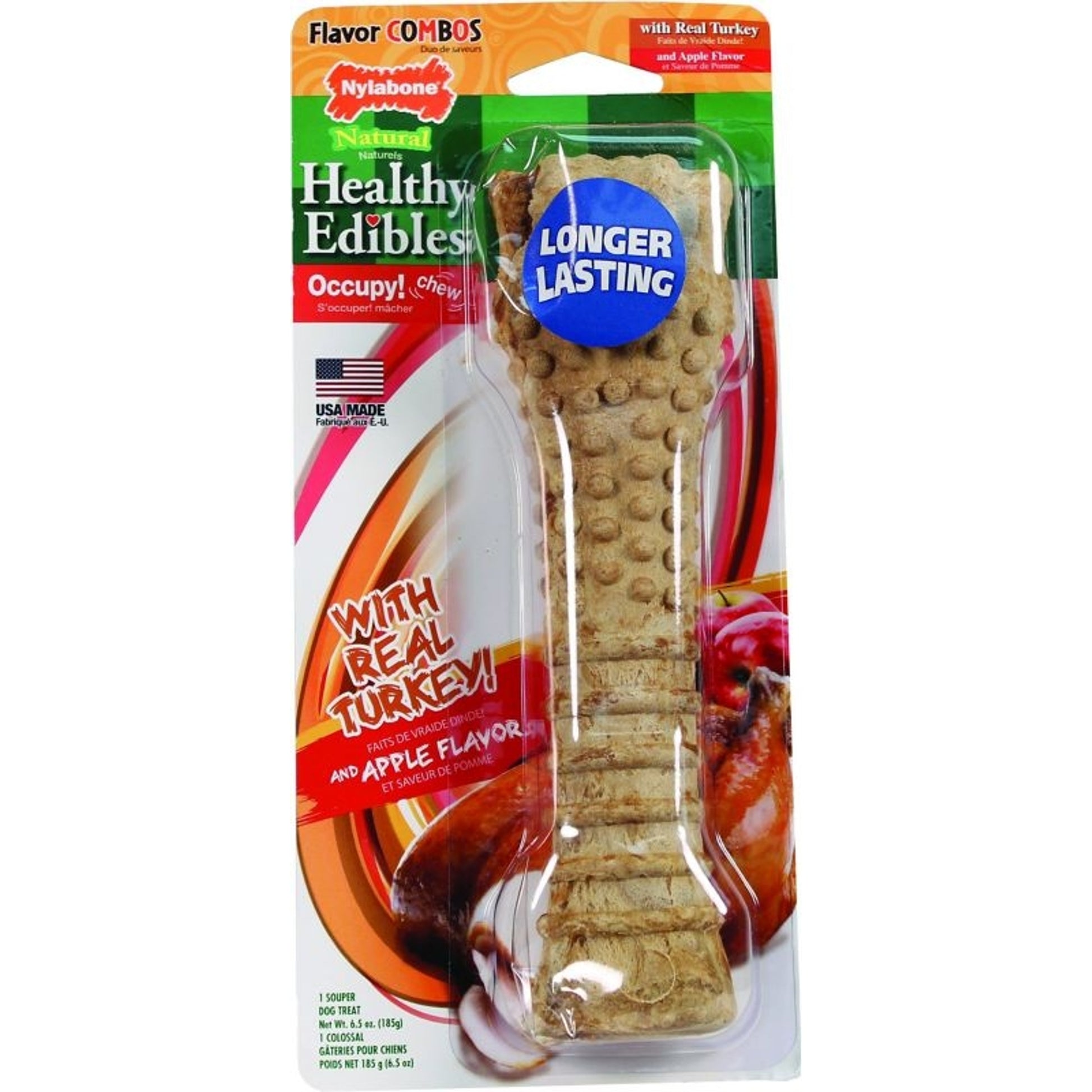 Nylabone Healthy Edibles Tur / App-2 Pk-Wolf