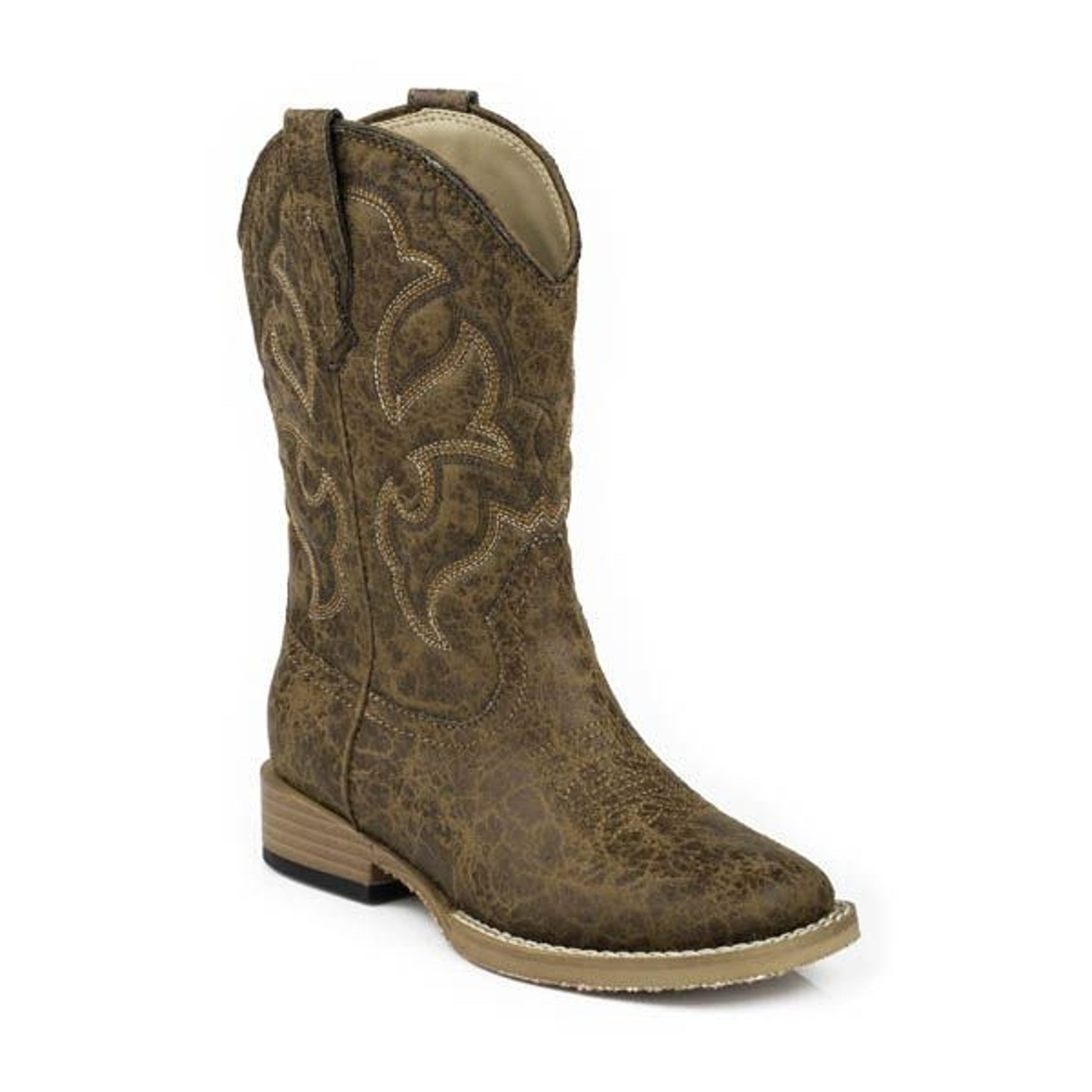 Roper Boys Kids Scout Square Toe Western Boot 1 Br