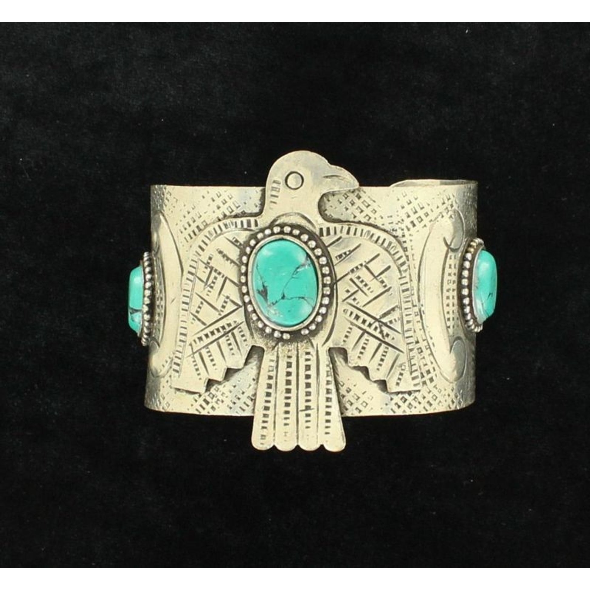 Blazin Roxx Thunderbird Cuff BraceletBk/Wh