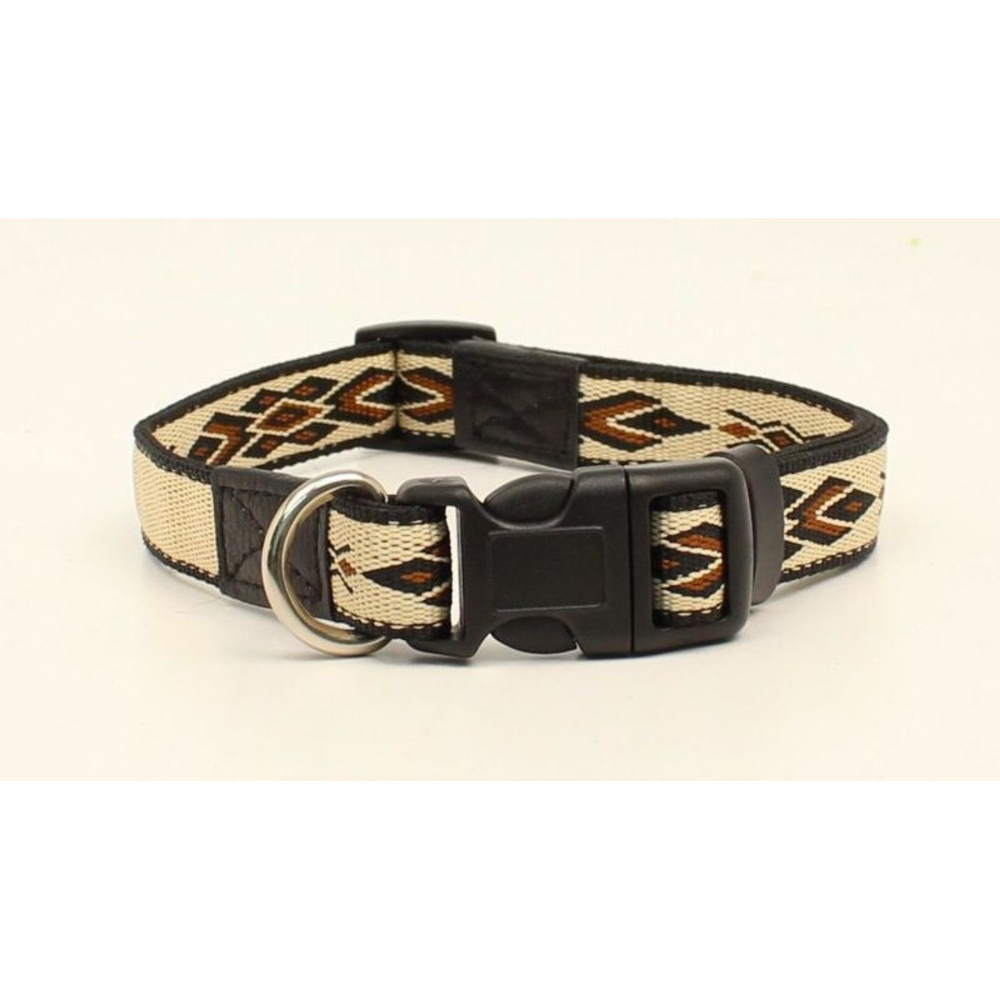 Dbl Barrel 3/4 Run Diamond Dog Collar 13-20 Tan