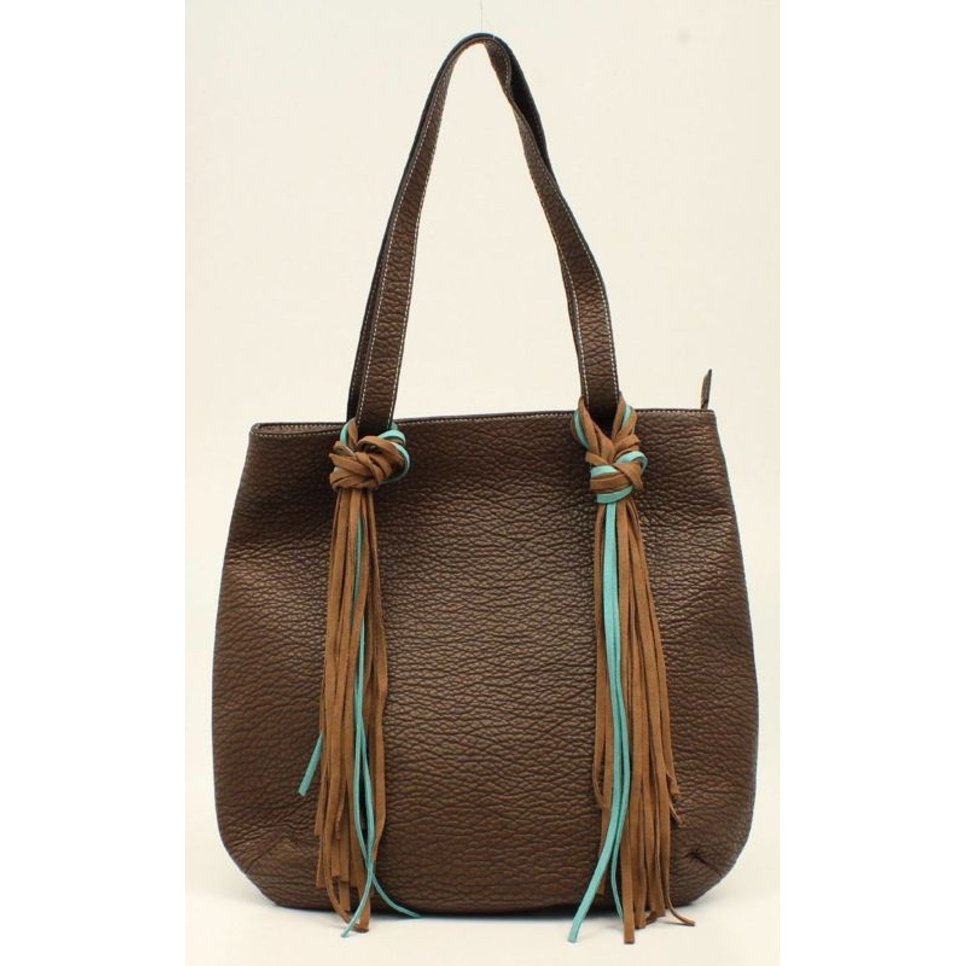 Nocona Jolie Fringe ToteBk/Wh