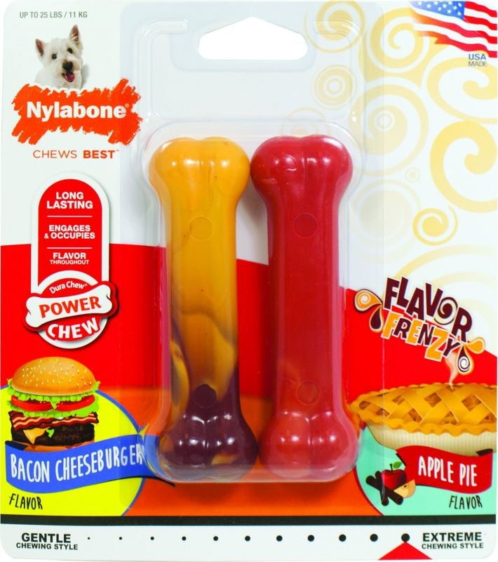 Nylabone Flavor Frenzy - 2 PK Regular Bacon Apple
