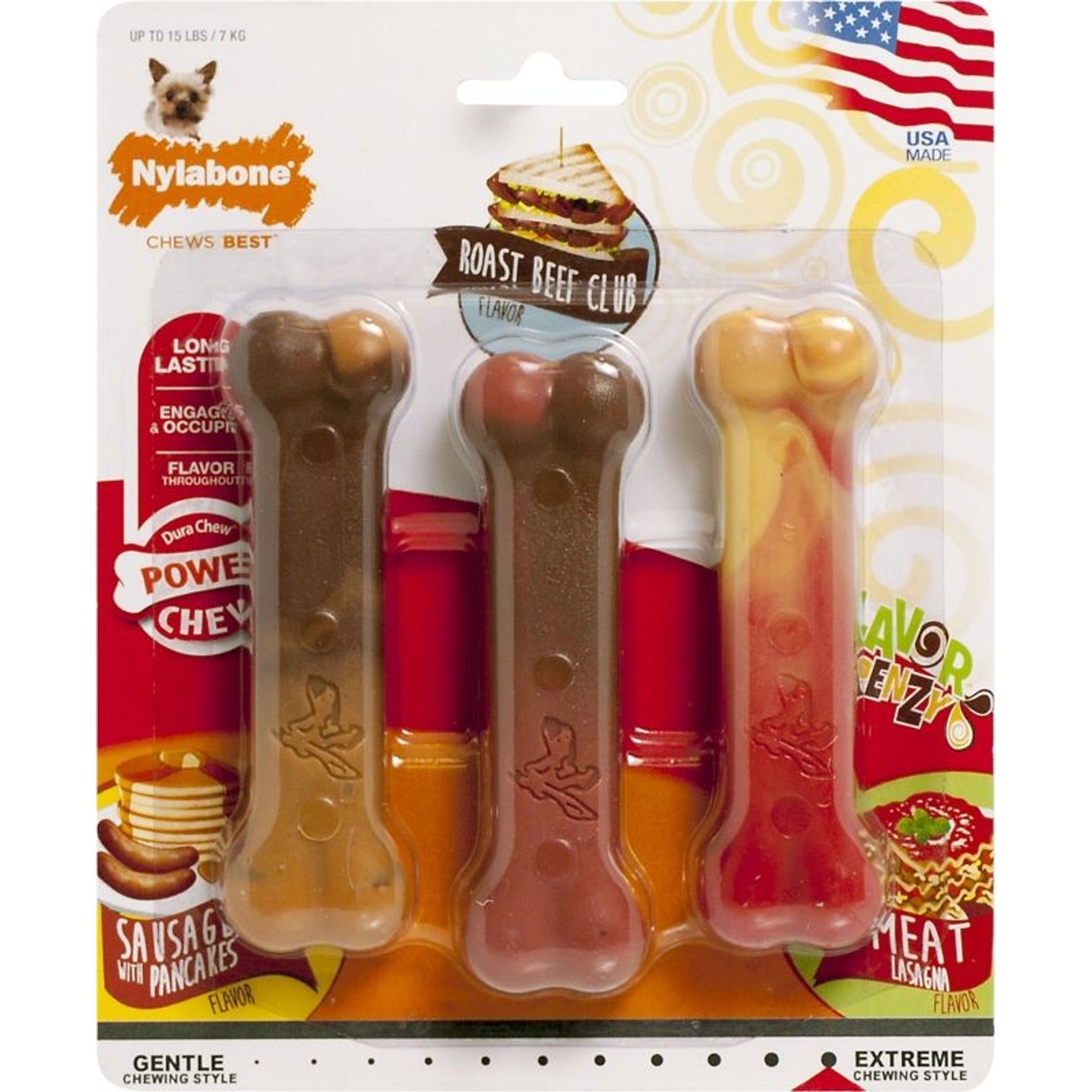 Nylabone Flavor Frenzy Sausage Beef Lasagna