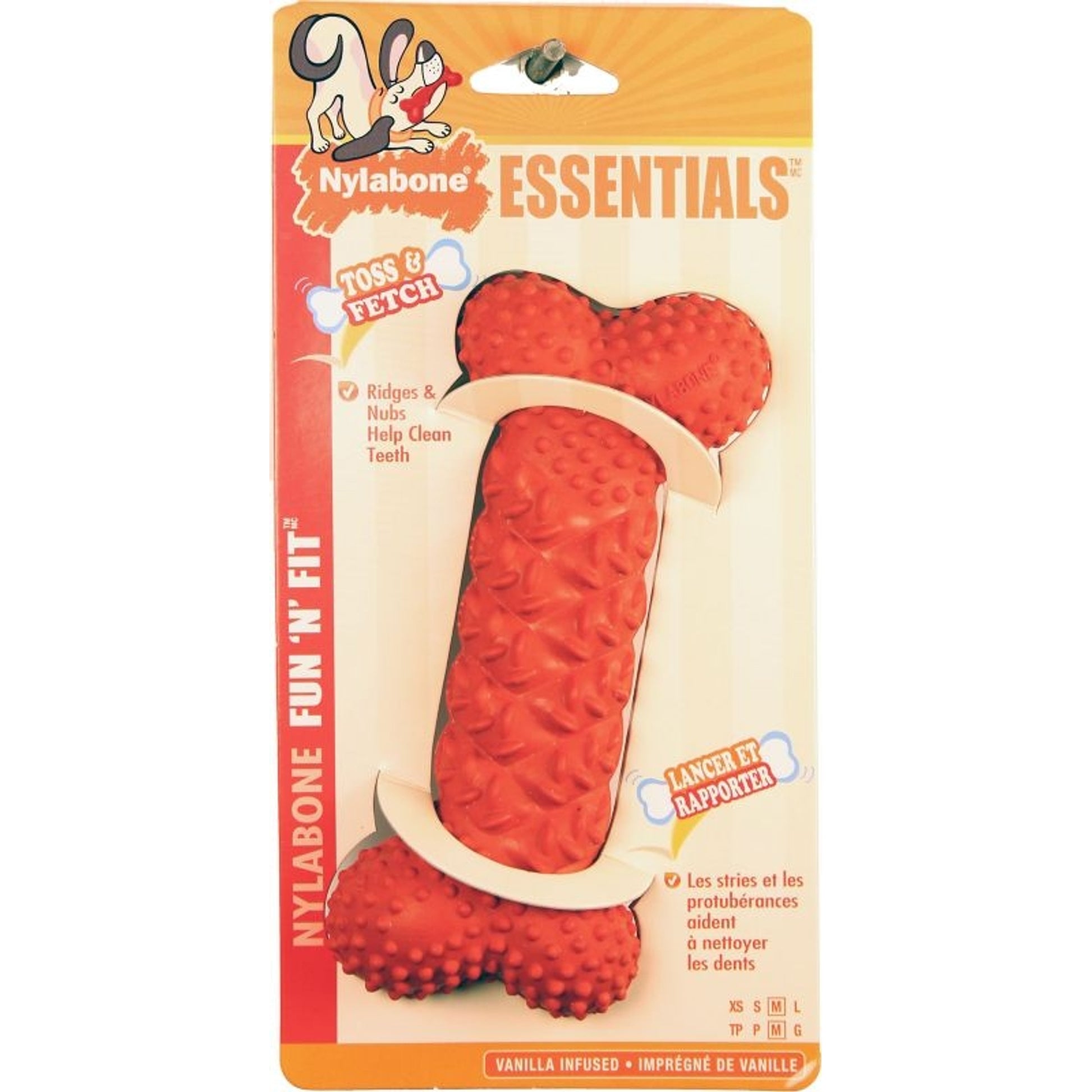 Nylabone Fun N Fit Rubber Braided Bone MD