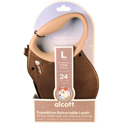Paws/Alcott Retract Leash Up To 110 Lbs L Pink