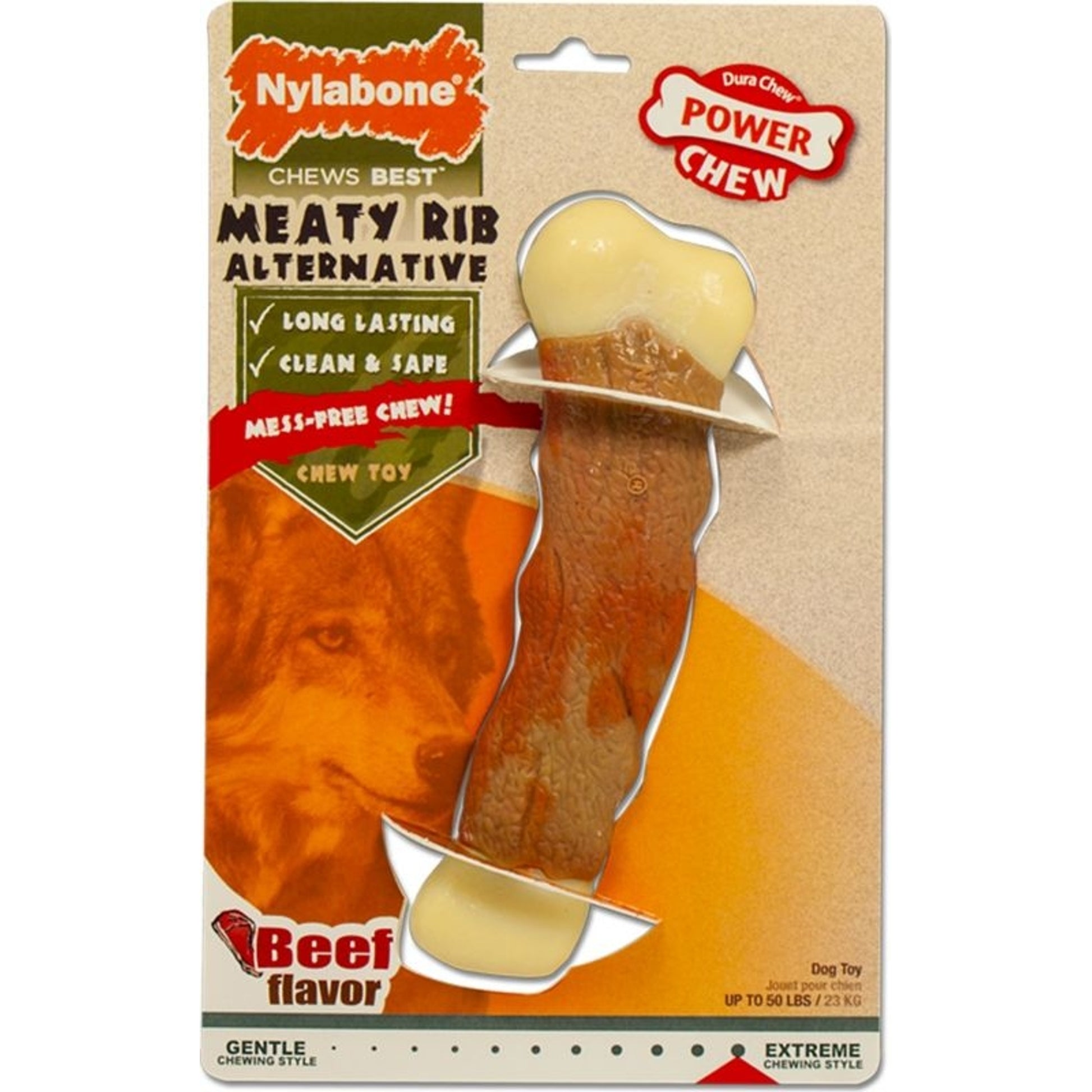 Nylabone DuraChew Animal Part Alt Rib Beef