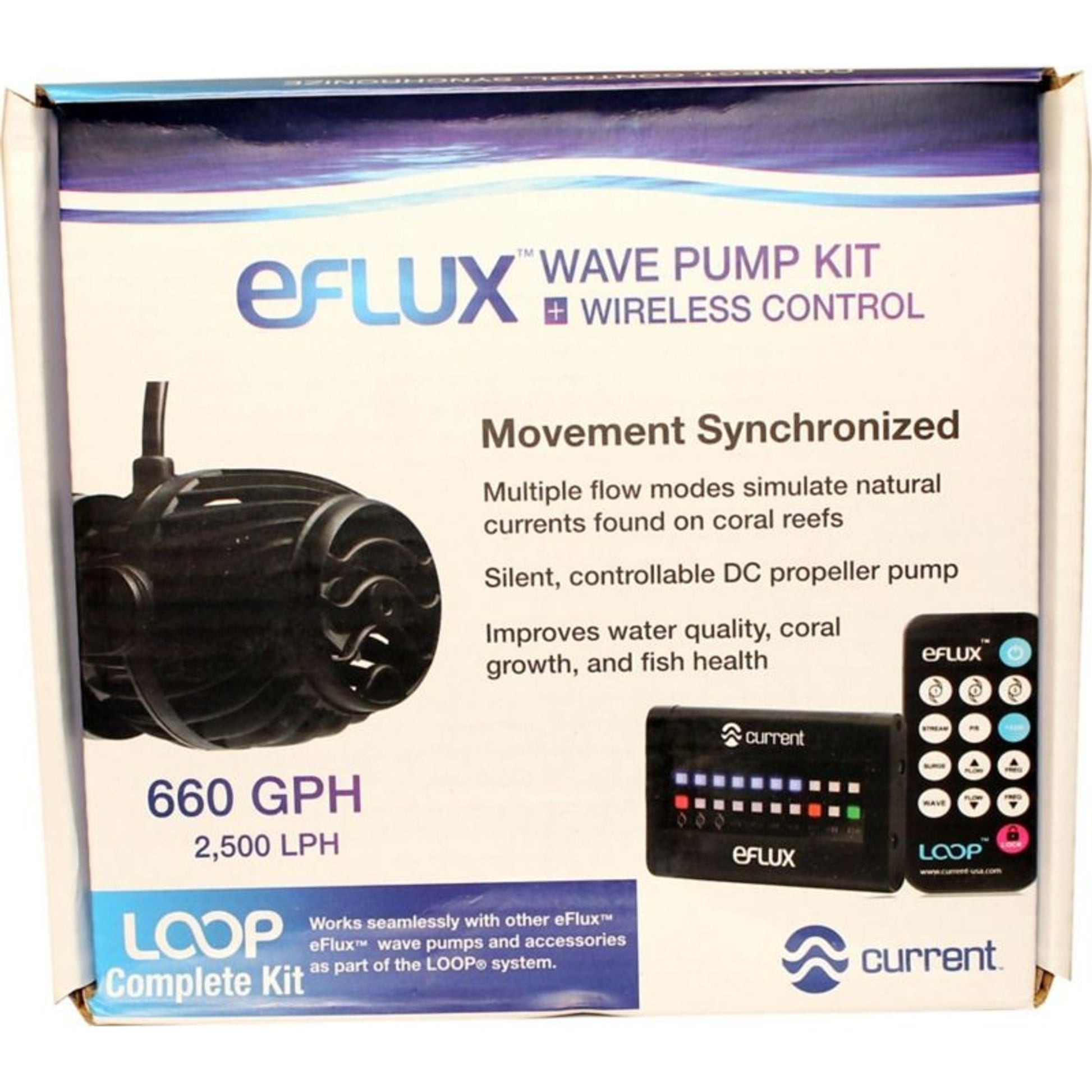 Current Usa Eflux WavePump Kit Loop Compatible Bk