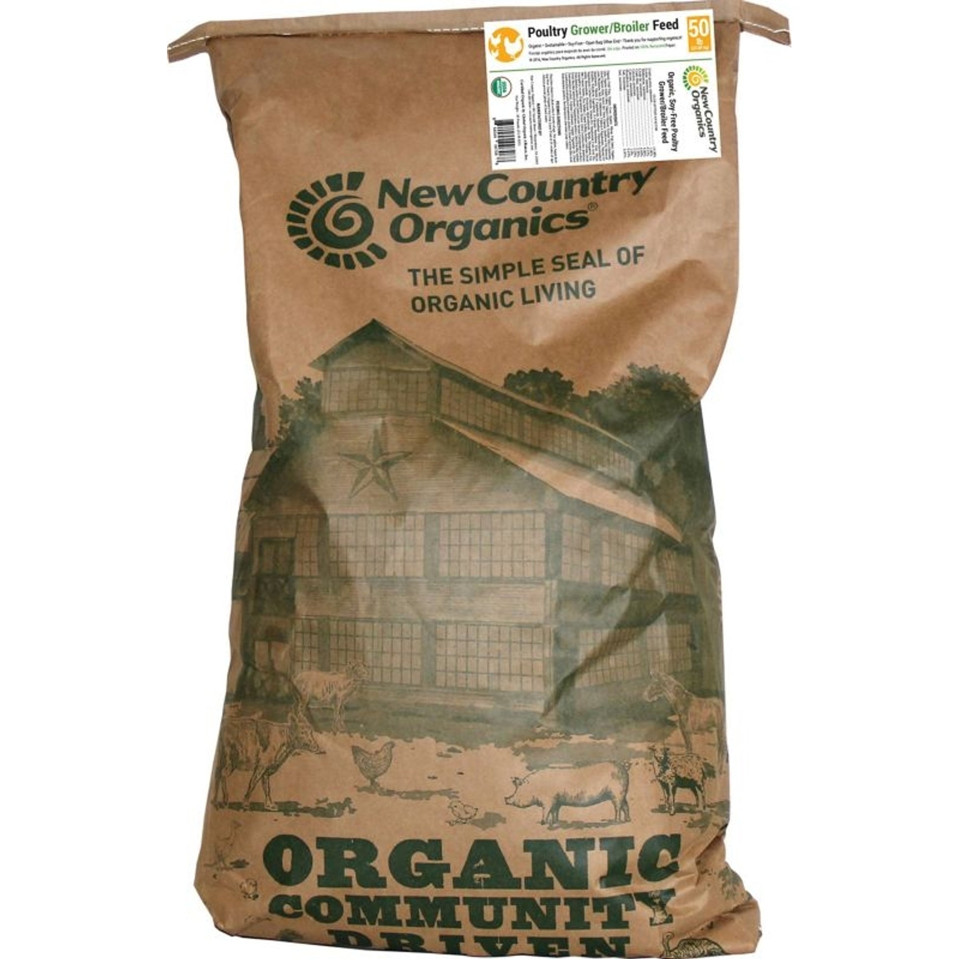 New Ctry Organic Soy Free Grower Broiler 25 Lb.