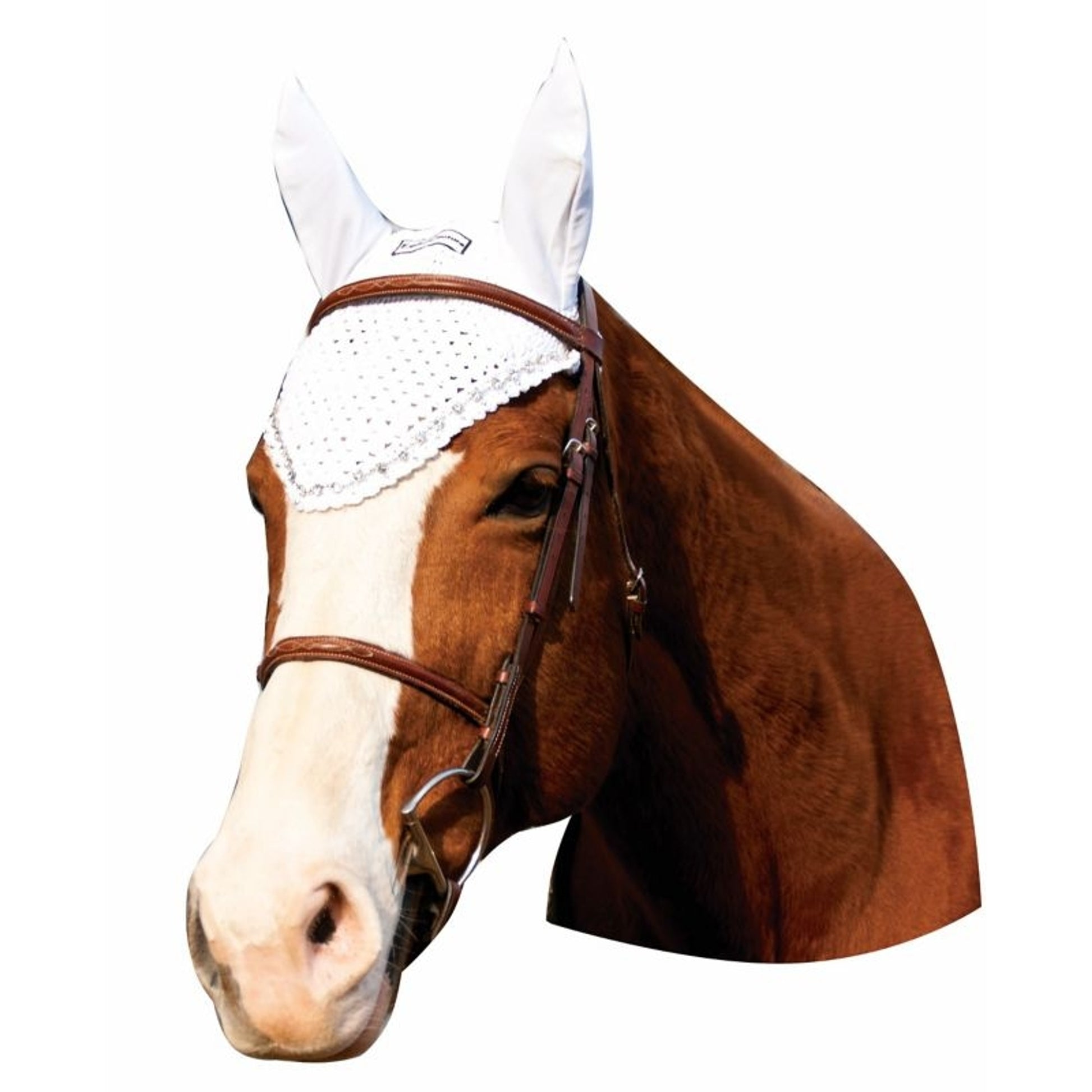 Equine Couture Fly Bonnet With Crystals Cob Blk