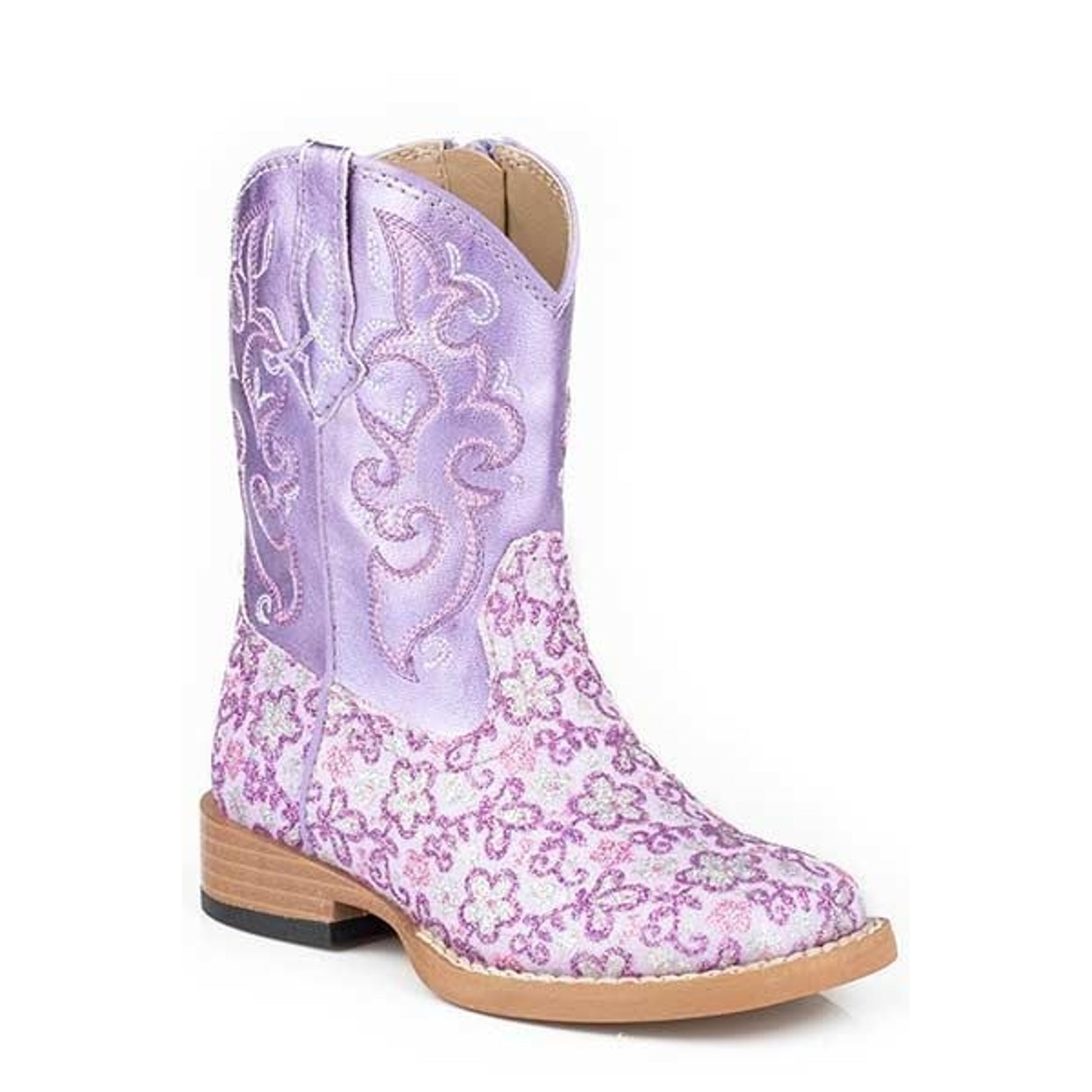 Roper Toddler Lavender Bling W Sq Toe Boots 5 Ppl