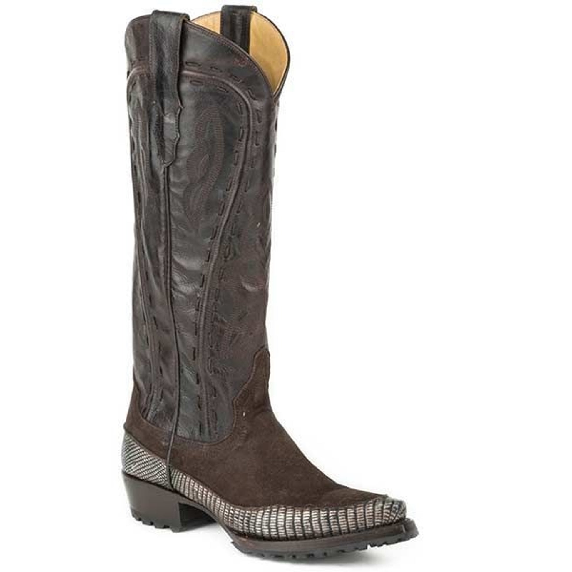 Stetson Ladies Dakota Teju Snip Toe Boots 10 Brn