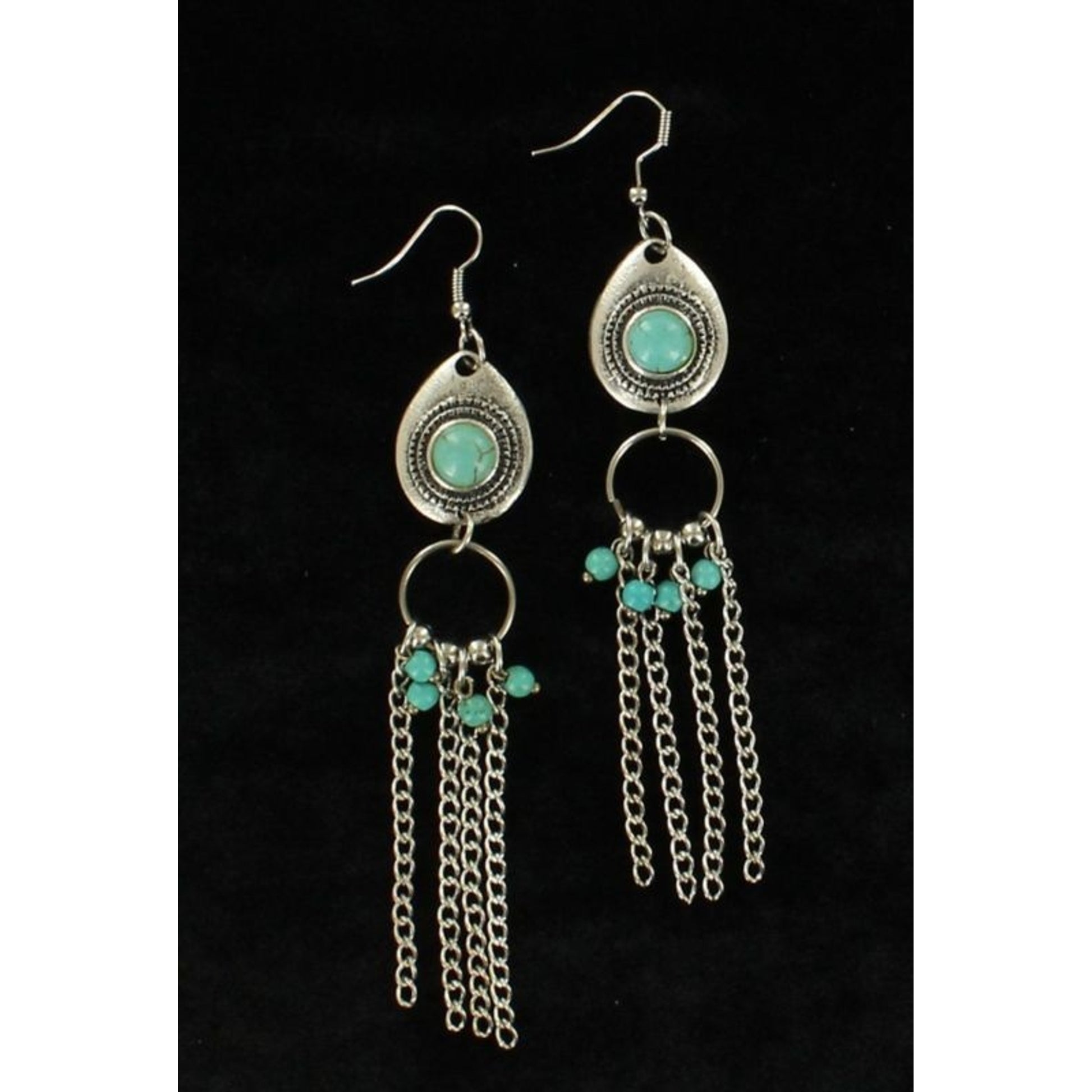 Blazin Roxx Fishhook Drop Fringe Earrings