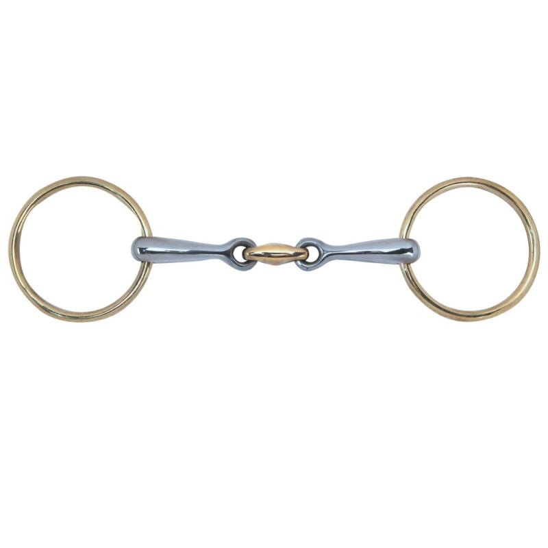 Toklat Brass Loose Ring 3-Piece Bean Snaffle Bit 5