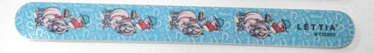 Lettia Thelwell Fall Emery Board Nail FileBk/Wh